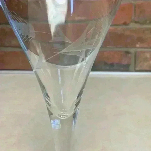 3 Javit Crystal Vintage Water/Wine Glasses Wheat Etching Pattern: “Fine Wheat" - Picture 3 of 7